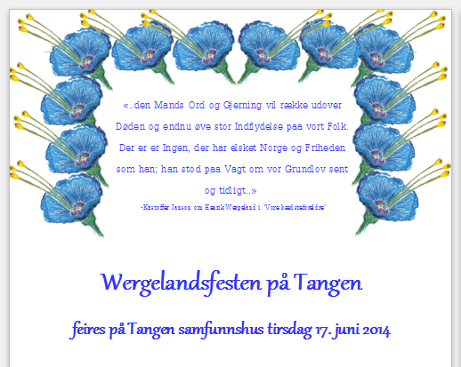 Program for 17. juni 2014 - klikk for PDF